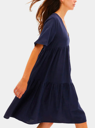 Fresia Hemp Dress - Navy